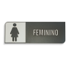 Placa de Sinalização Indicativa em MDF Efeito 3D - WC Feminino